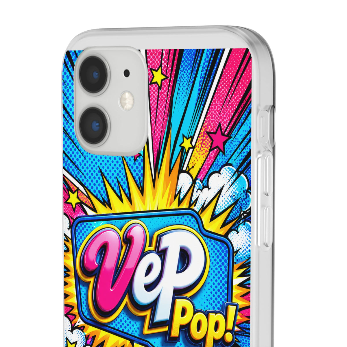 Pop Art Comic Phone Case — "VeP Pop!" Graphic Shockwave Design