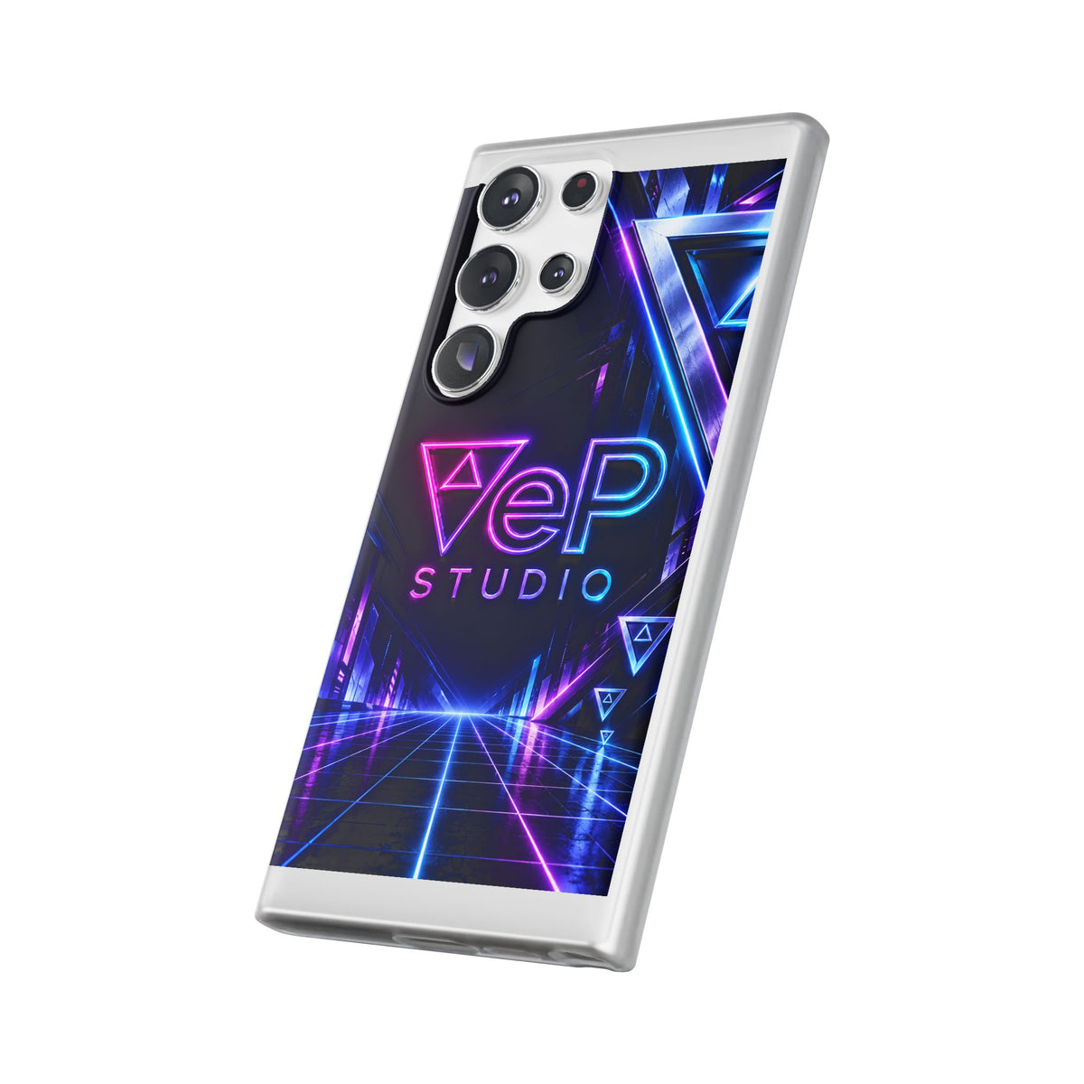 Neon Retro Studio Phone Case – 80s Vaporwave Flexi Case