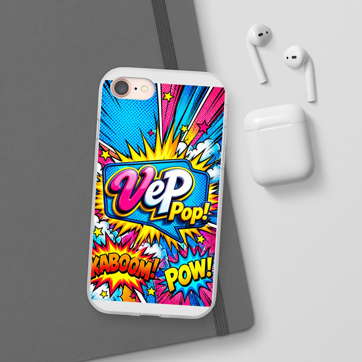 Pop Art Comic Phone Case — "VeP Pop!" Graphic Shockwave Design