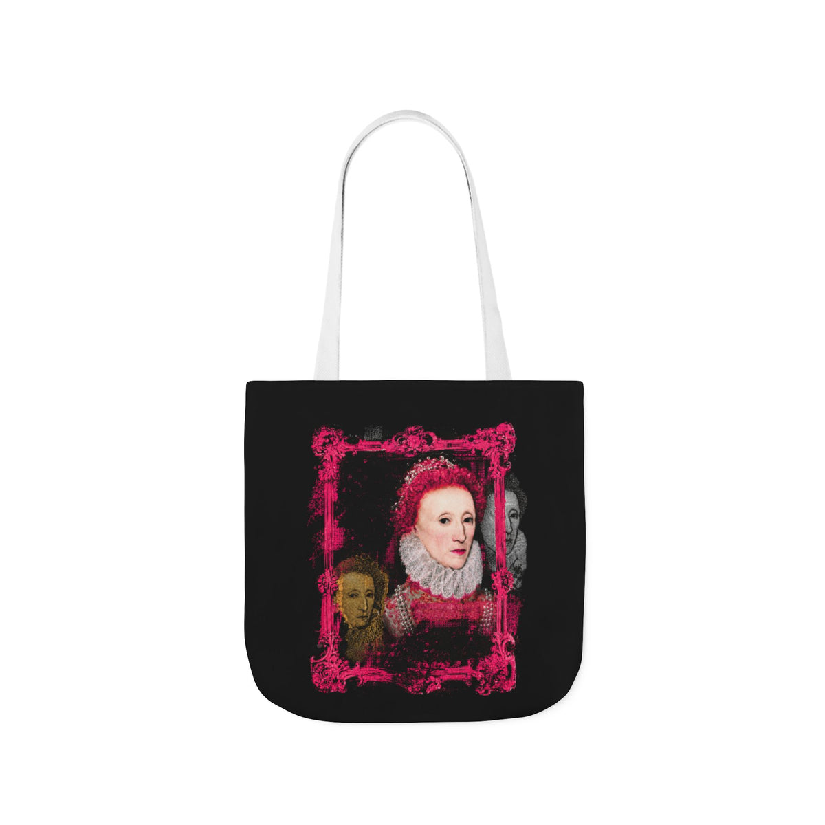 Elizabethan Portrait Tote Bag — Vintage Queen Framed Canvas Tote