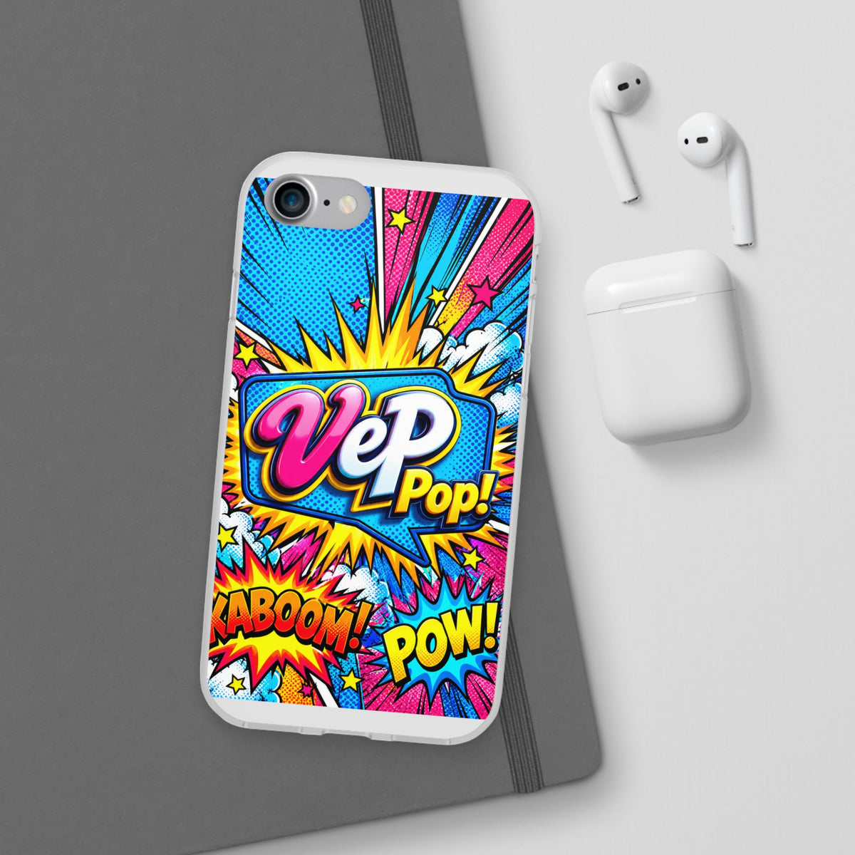 Pop Art Comic Phone Case — "VeP Pop!" Graphic Shockwave Design