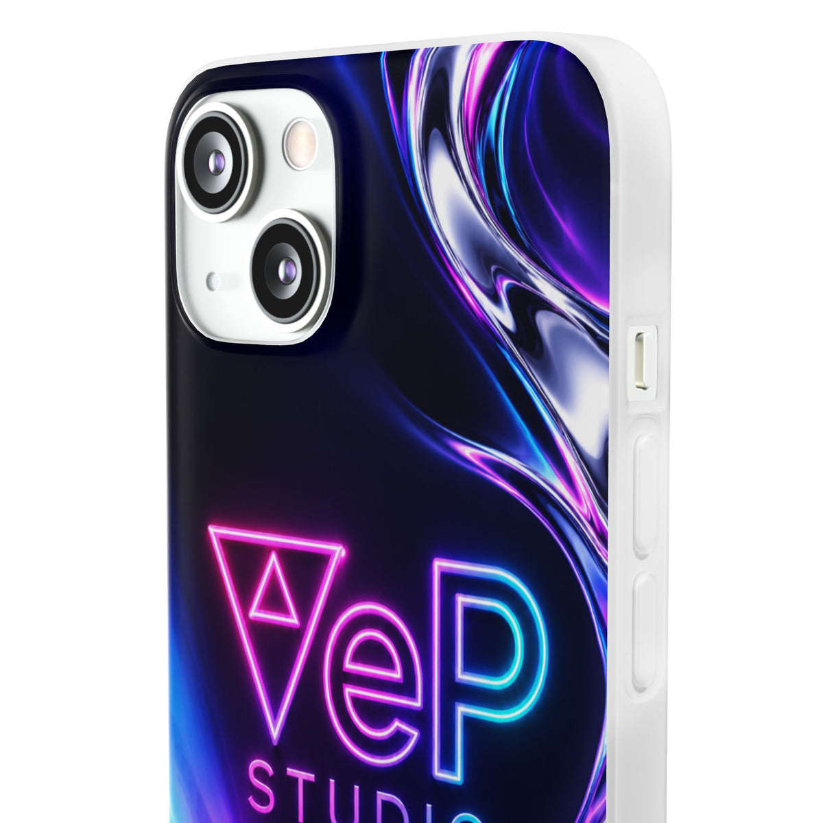 Phone Case — Neon Vaporwave "VeP Studio" Soft Flexi Cover