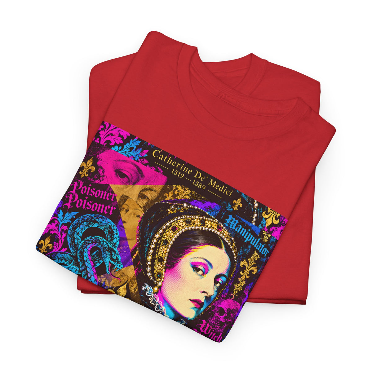 EQ.001 Serpent Queen Graphic Tee — Retro Gothic Femme Fatale T-Shirt