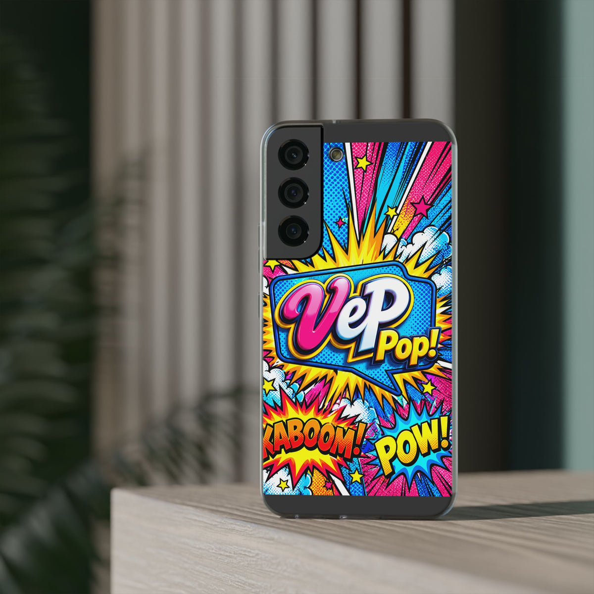 Pop Art Comic Phone Case — "VeP Pop!" Graphic Shockwave Design