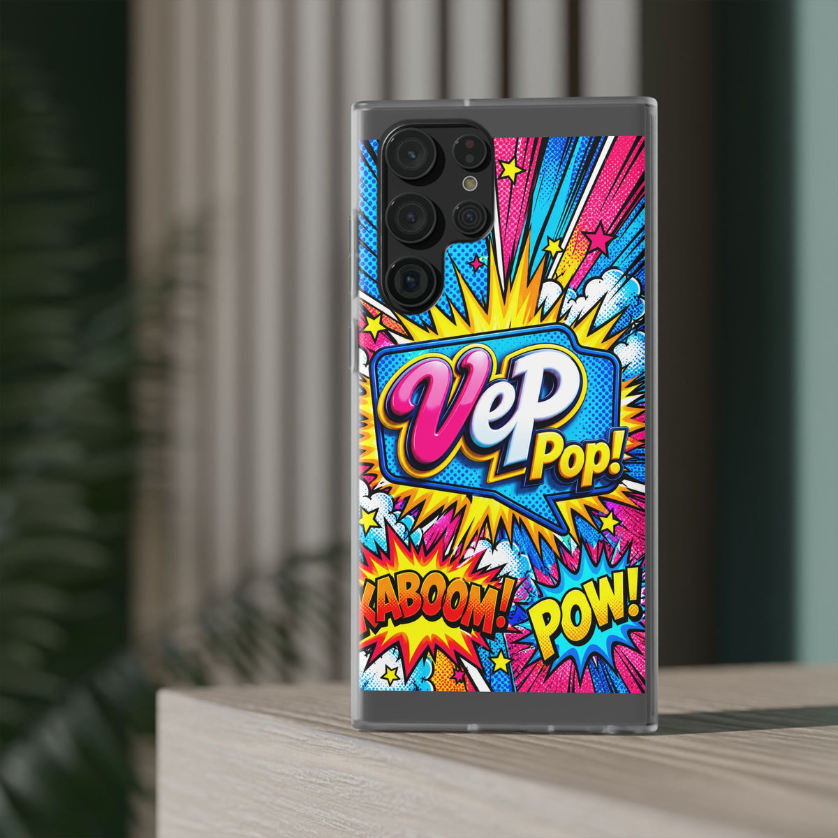 Pop Art Comic Phone Case — "VeP Pop!" Graphic Shockwave Design