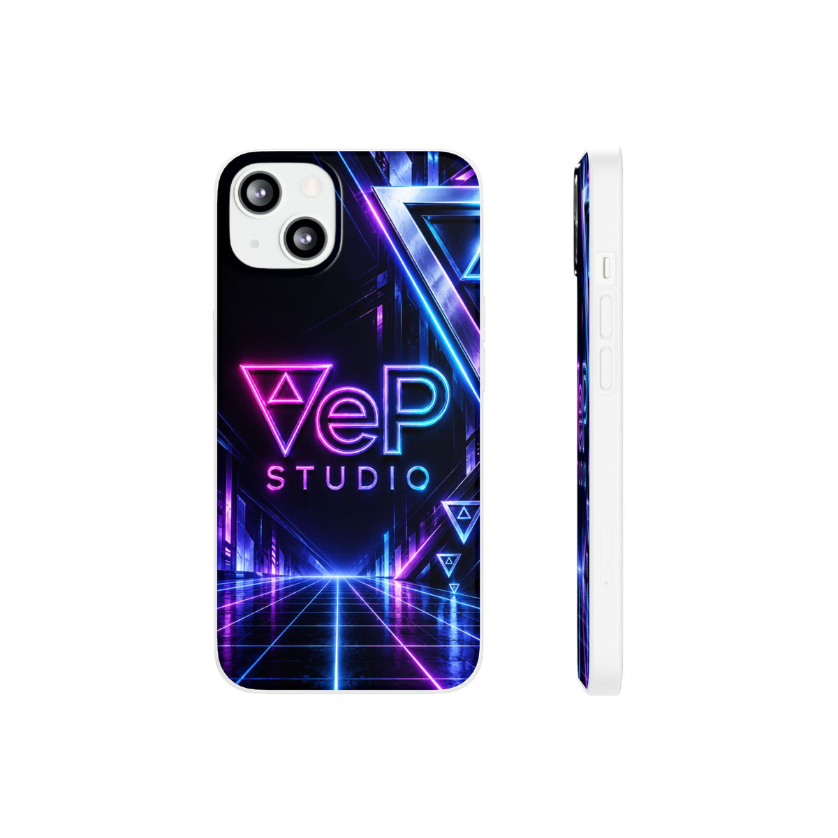 Neon Retro Studio Phone Case – 80s Vaporwave Flexi Case