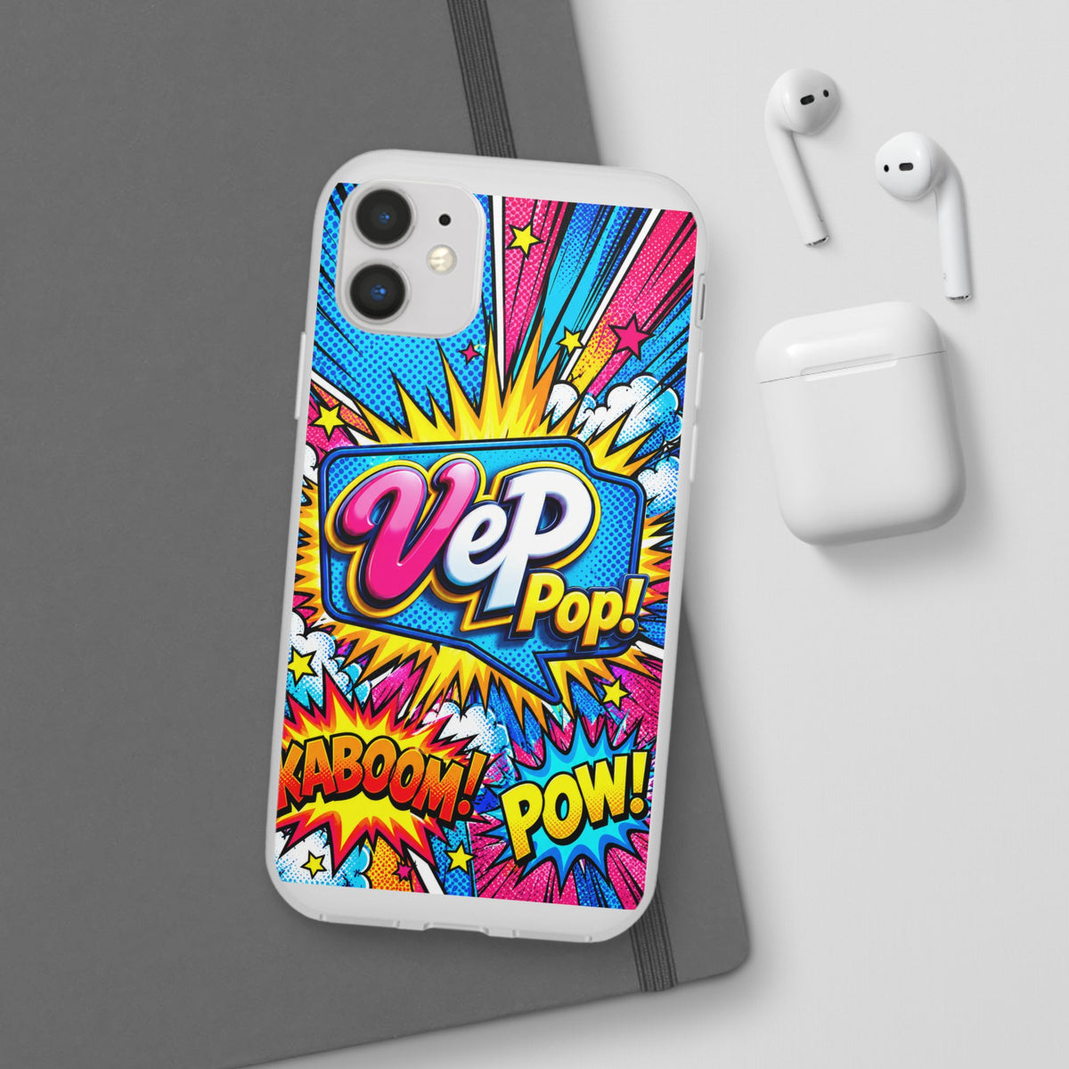 Pop Art Comic Phone Case — "VeP Pop!" Graphic Shockwave Design