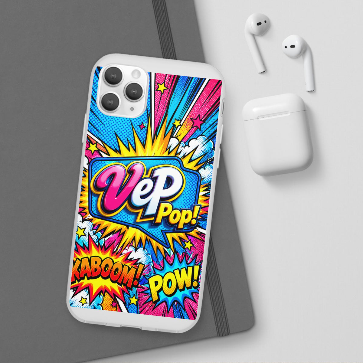 Pop Art Comic Phone Case — "VeP Pop!" Graphic Shockwave Design