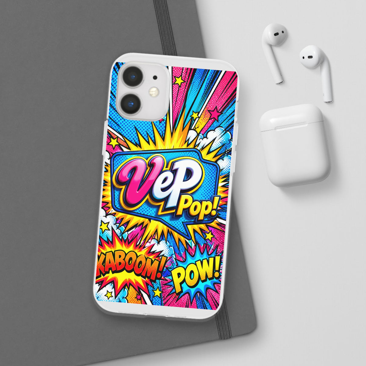 Pop Art Comic Phone Case — "VeP Pop!" Graphic Shockwave Design