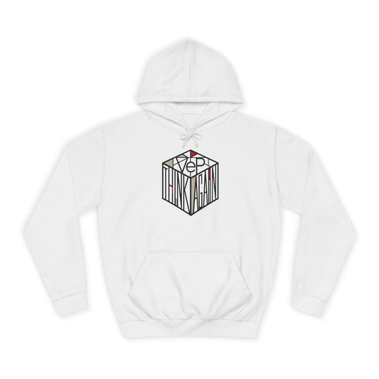 Minimal Geometric Cube Hoodie — 'VeP' Studio Logo Pullover