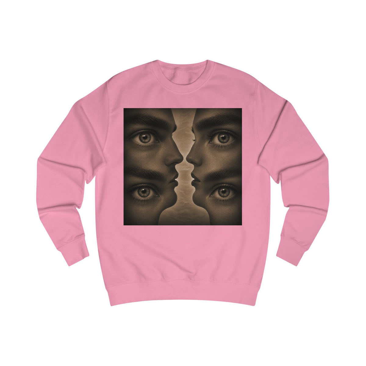Surreal Faces Sweatshirt — Mirrored Gaze Art Pullover
