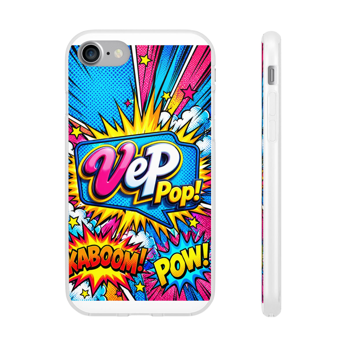 Pop Art Comic Phone Case — "VeP Pop!" Graphic Shockwave Design