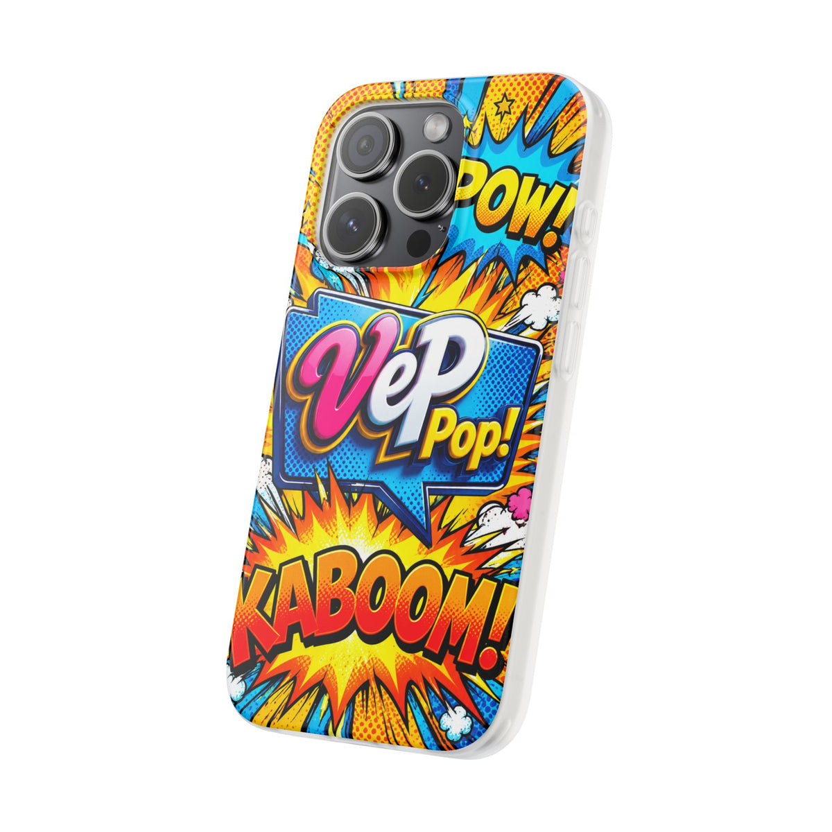 Comic Pop Phone Case — 'VeP Pop! Kaboom' Retro Superhero iPhone Cover