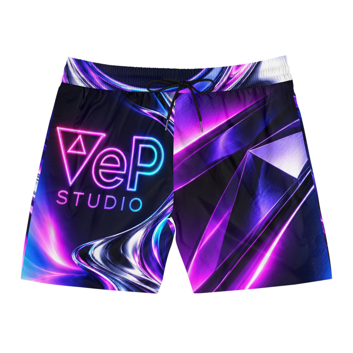 Neon Vibe Swim Shorts — Men's Mid-Length Swim Shorts