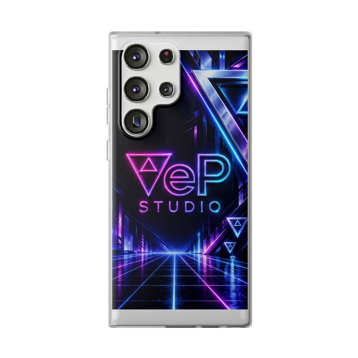 Neon Retro Studio Phone Case – 80s Vaporwave Flexi Case