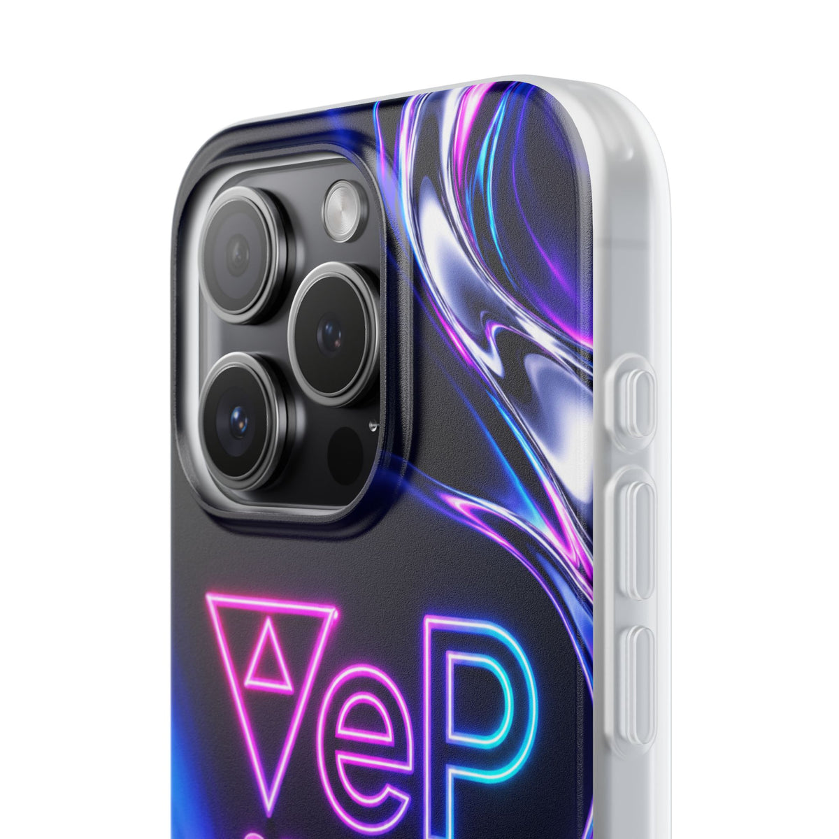 Phone Case — Neon Vaporwave "VeP Studio" Soft Flexi Cover