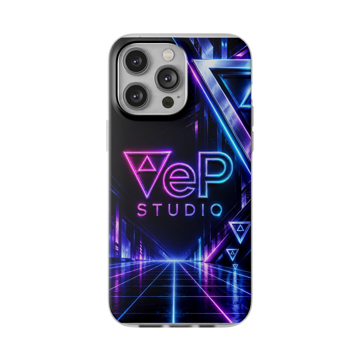 Neon Retro Studio Phone Case – 80s Vaporwave Flexi Case