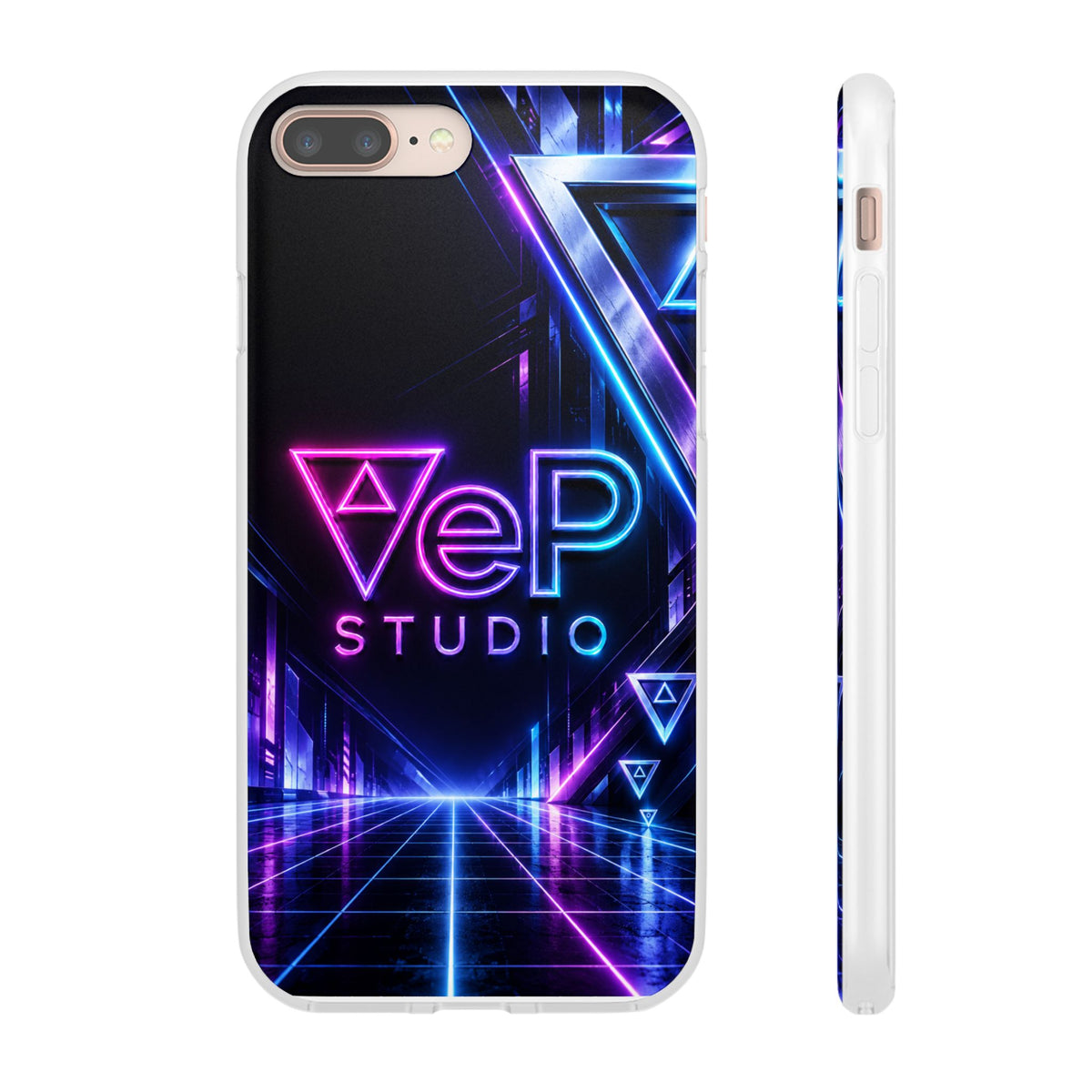 Neon Retro Studio Phone Case – 80s Vaporwave Flexi Case