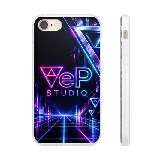 Neon Retro Studio Phone Case – 80s Vaporwave Flexi Case