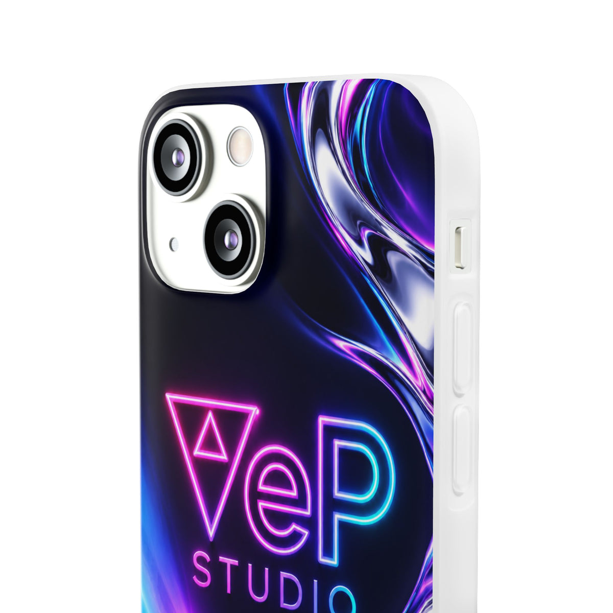 Phone Case — Neon Vaporwave "VeP Studio" Soft Flexi Cover