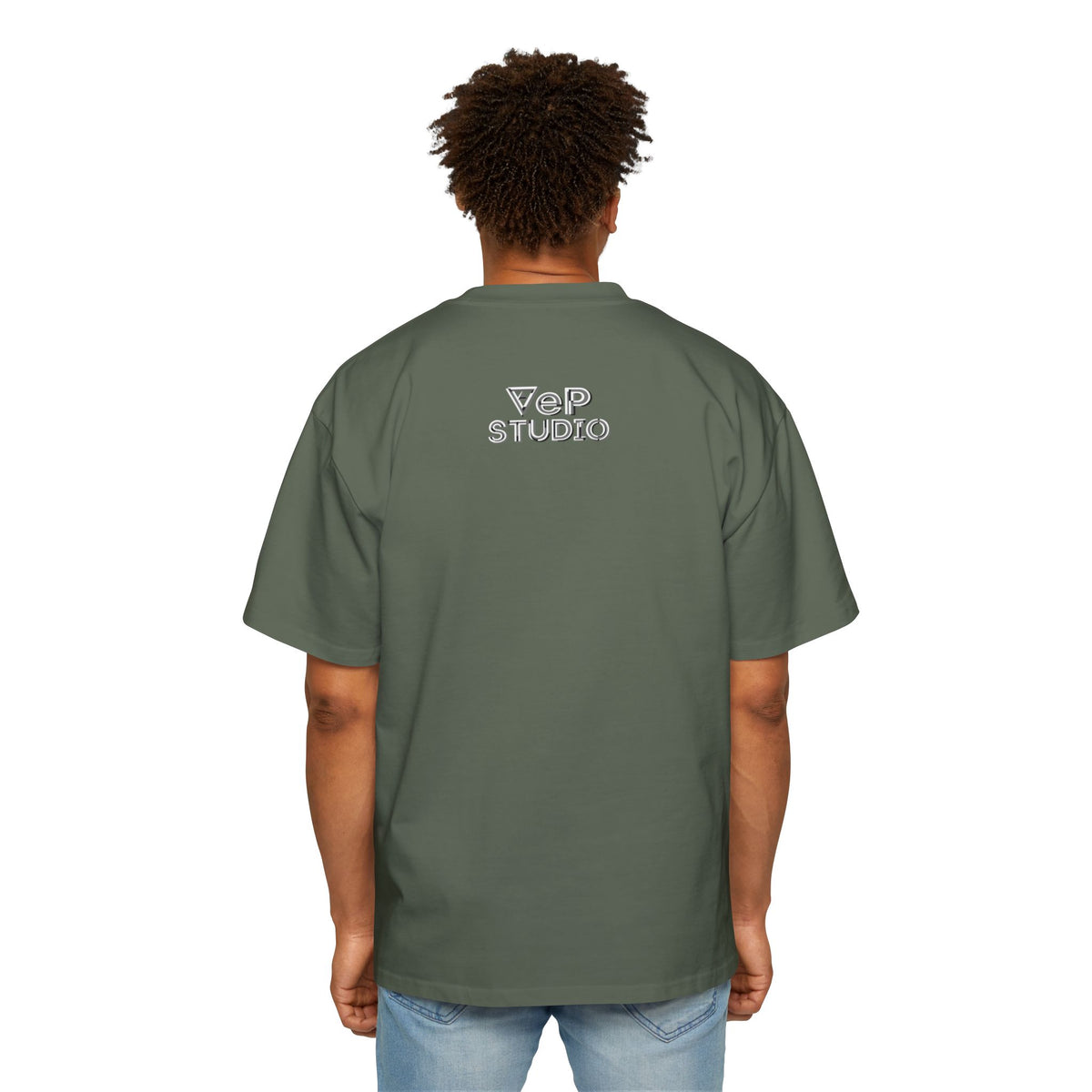 Think Again Cube Graphic Tee — Men's Oversized Cotton T-Shirt