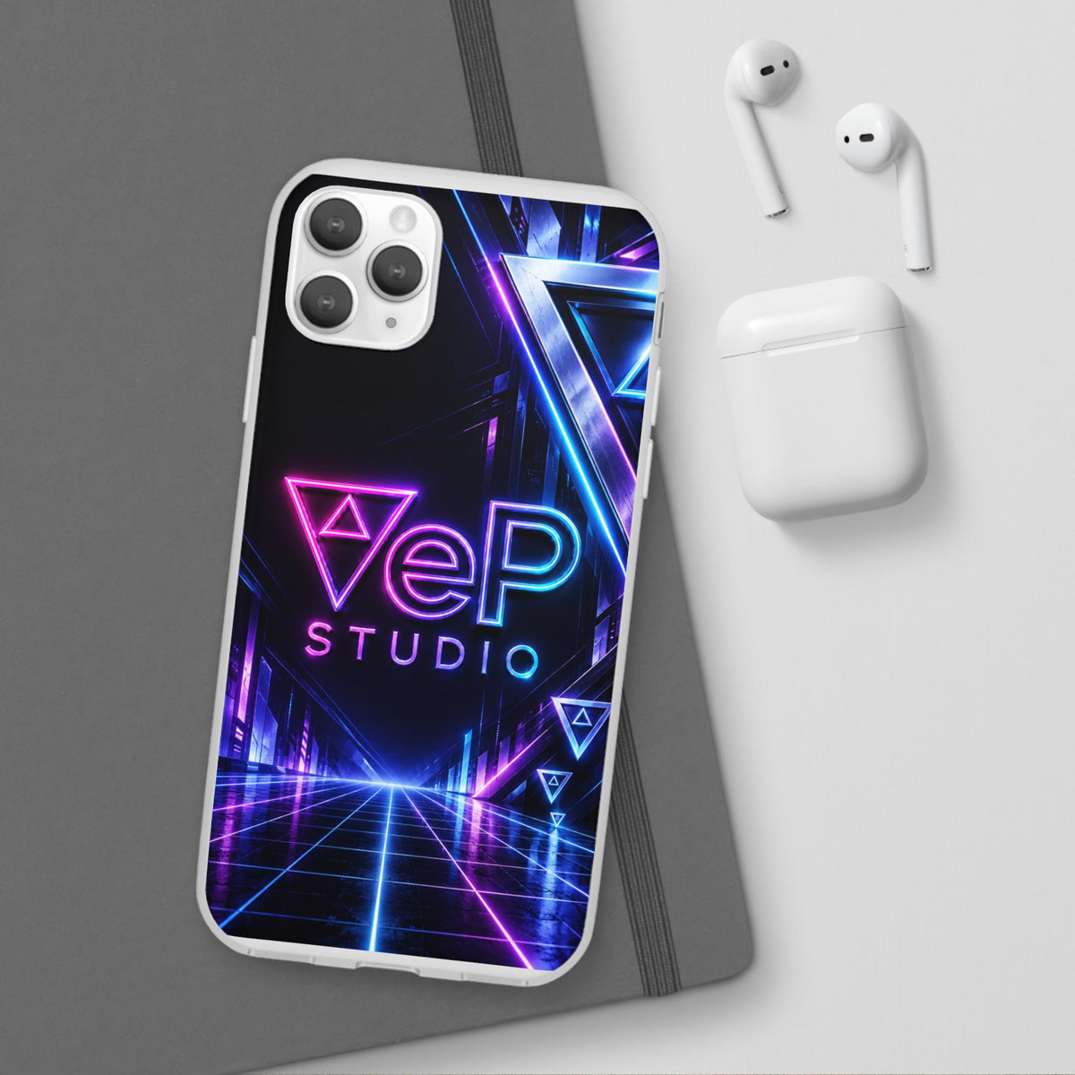 Neon Retro Studio Phone Case – 80s Vaporwave Flexi Case
