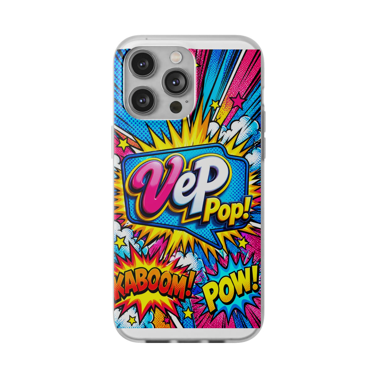 Pop Art Comic Phone Case — "VeP Pop!" Graphic Shockwave Design