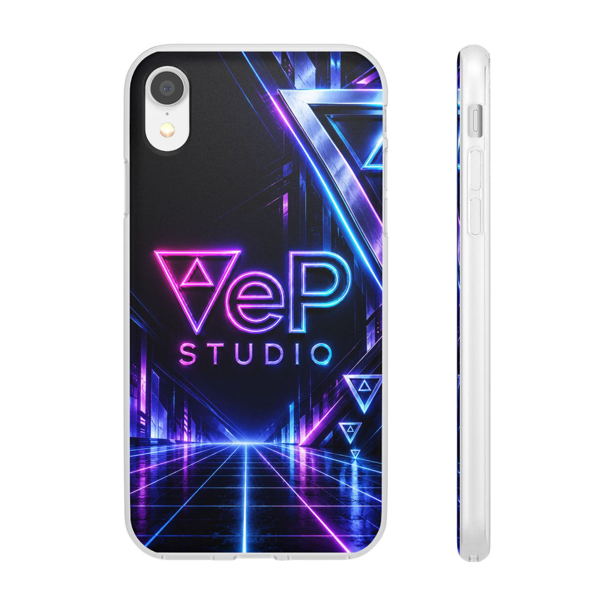 Neon Retro Studio Phone Case – 80s Vaporwave Flexi Case
