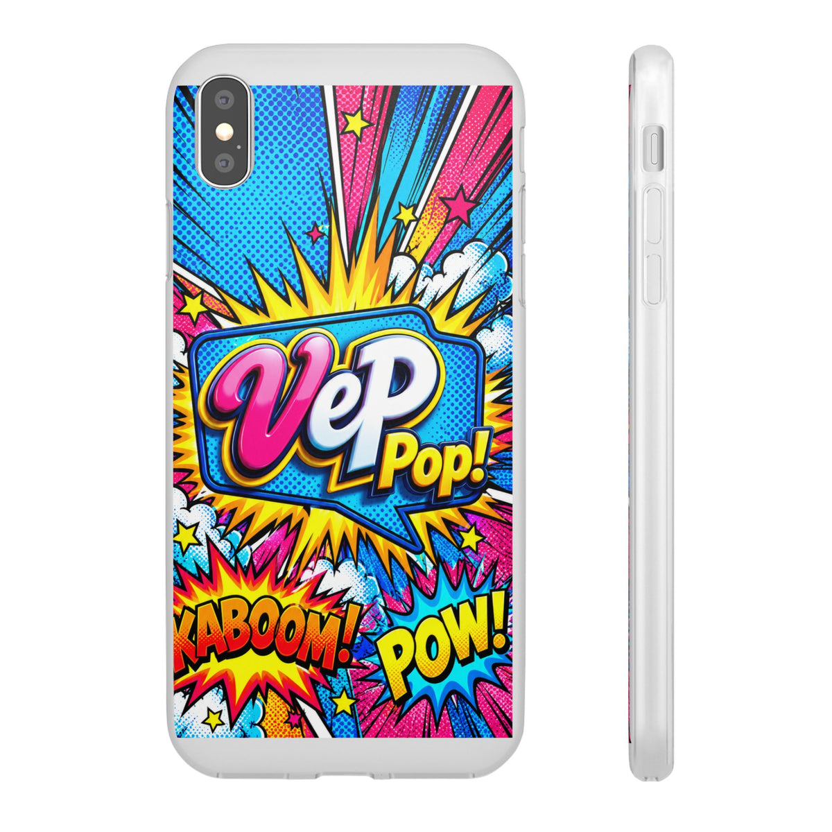 Pop Art Comic Phone Case — "VeP Pop!" Graphic Shockwave Design