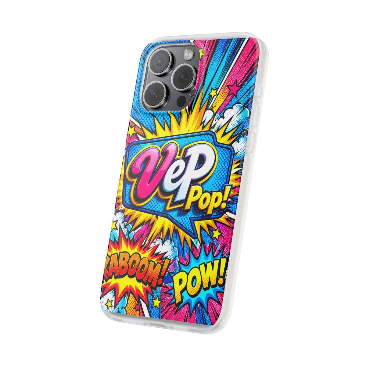 Pop Art Comic Phone Case — "VeP Pop!" Graphic Shockwave Design