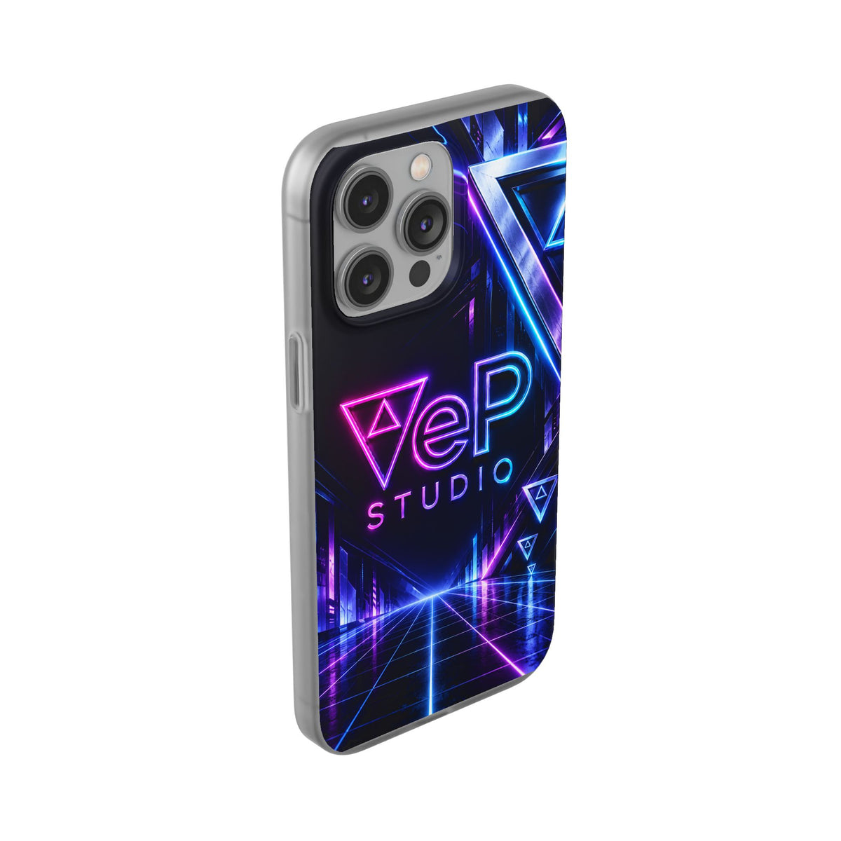 Neon Retro Studio Phone Case – 80s Vaporwave Flexi Case