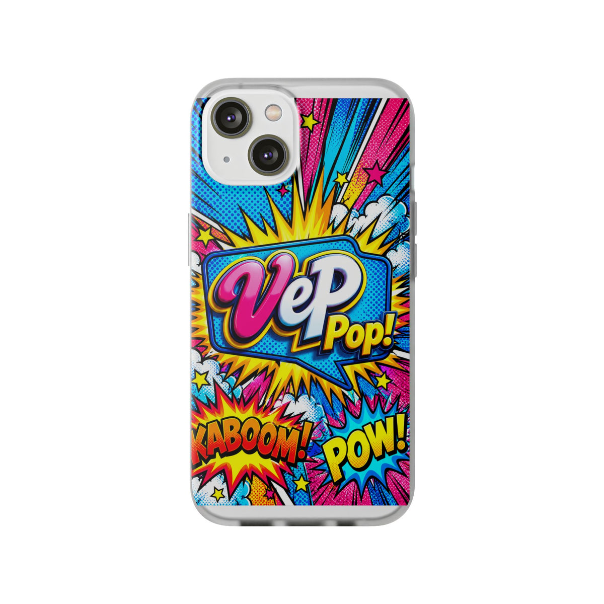 Pop Art Comic Phone Case — "VeP Pop!" Graphic Shockwave Design