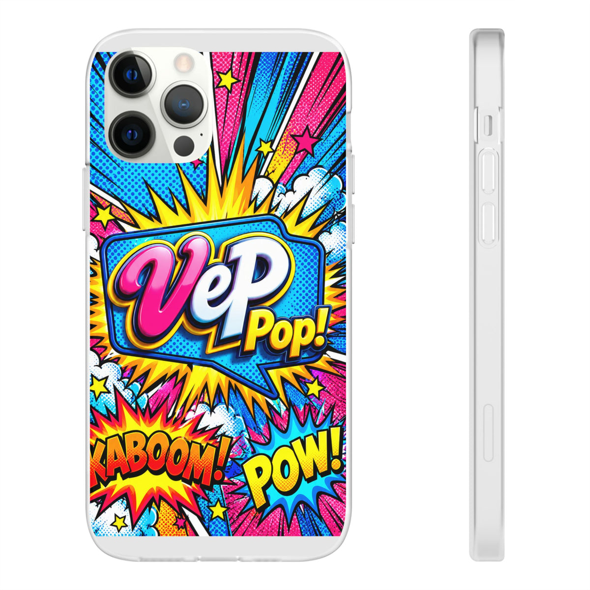 Pop Art Comic Phone Case — "VeP Pop!" Graphic Shockwave Design