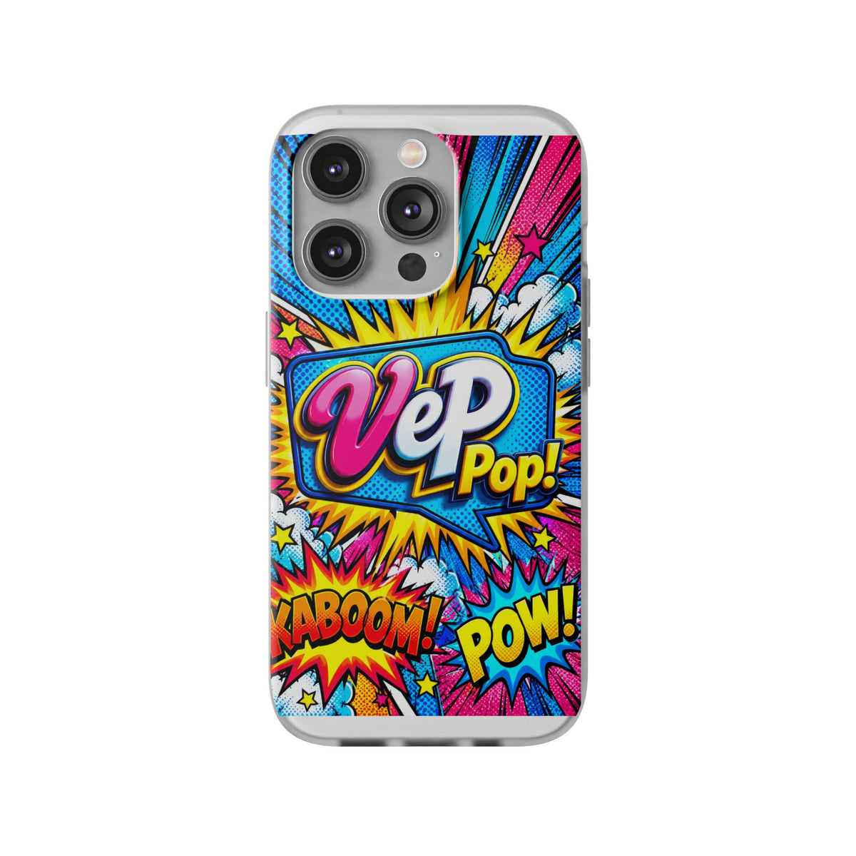 Pop Art Comic Phone Case — "VeP Pop!" Graphic Shockwave Design