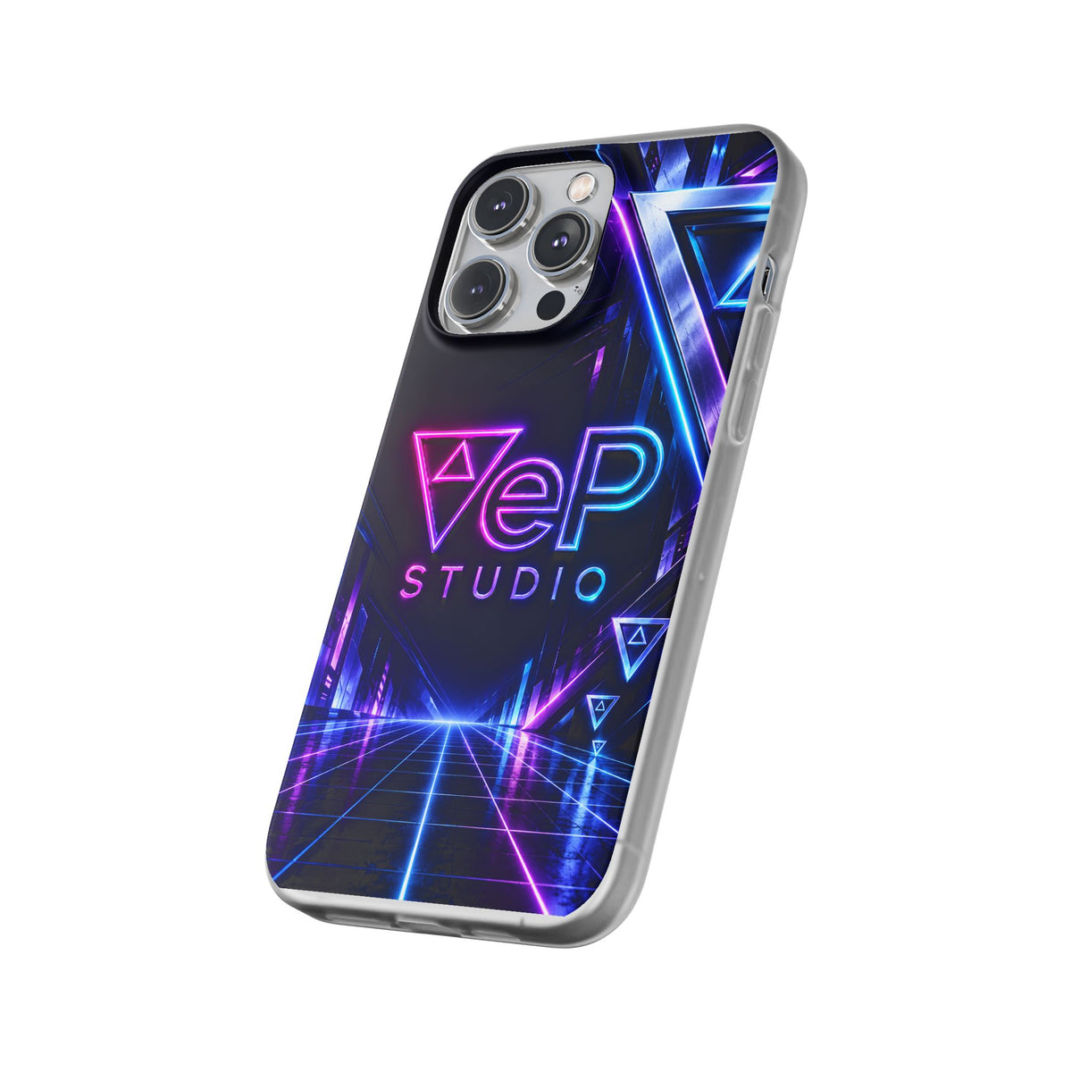 Neon Retro Studio Phone Case – 80s Vaporwave Flexi Case