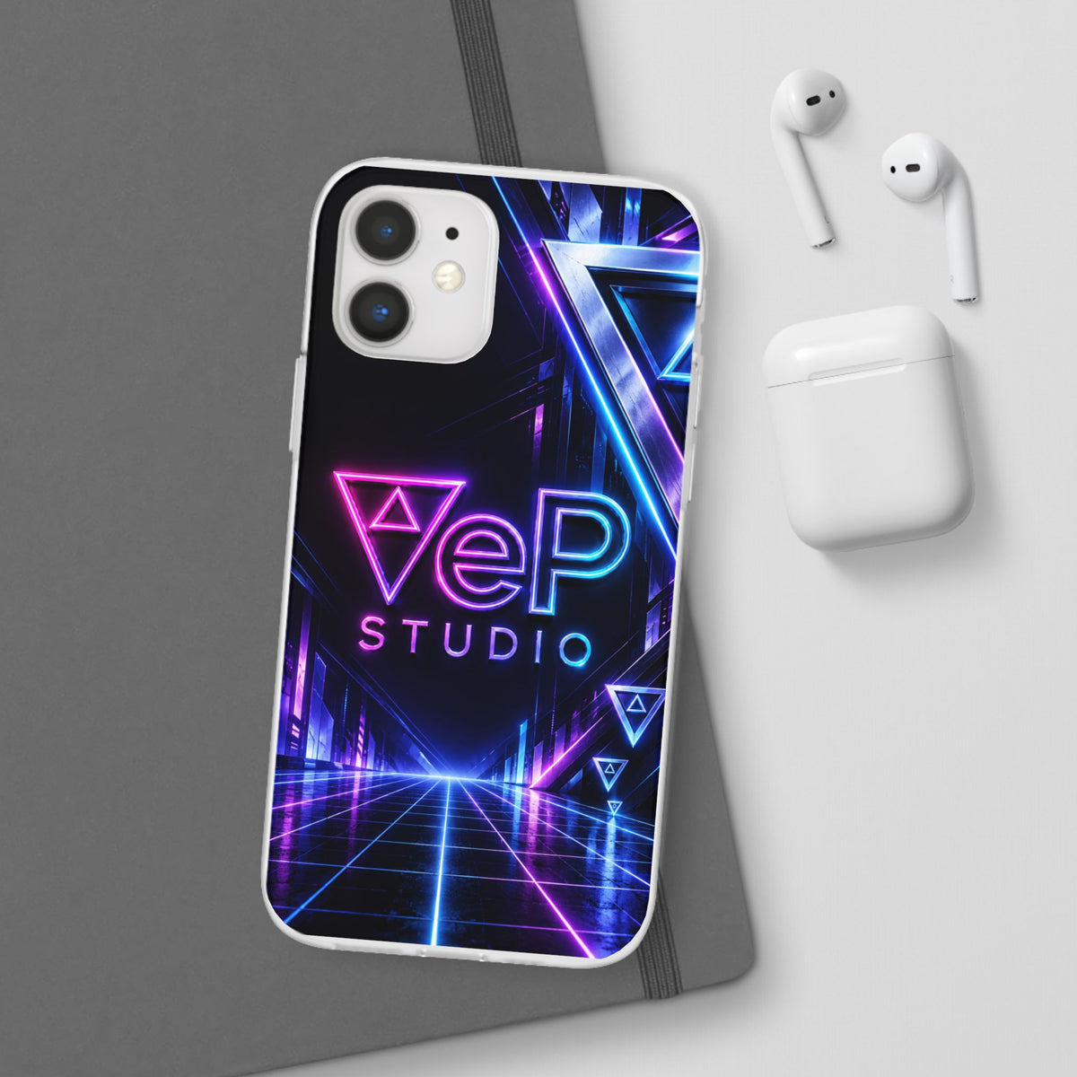 Neon Retro Studio Phone Case – 80s Vaporwave Flexi Case