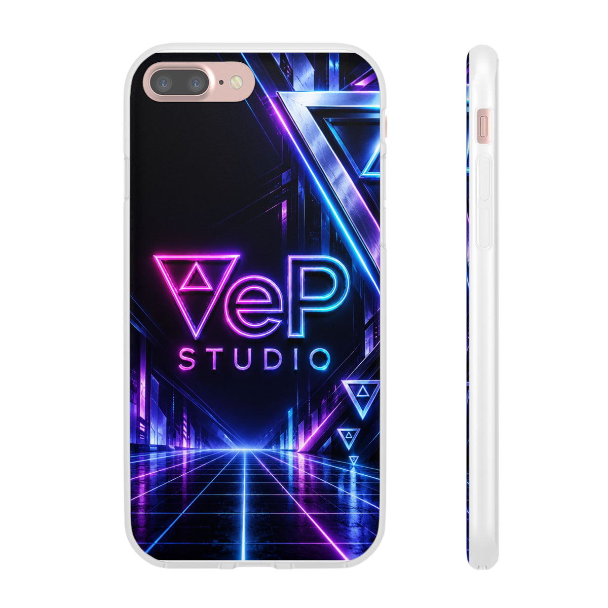 Neon Retro Studio Phone Case – 80s Vaporwave Flexi Case