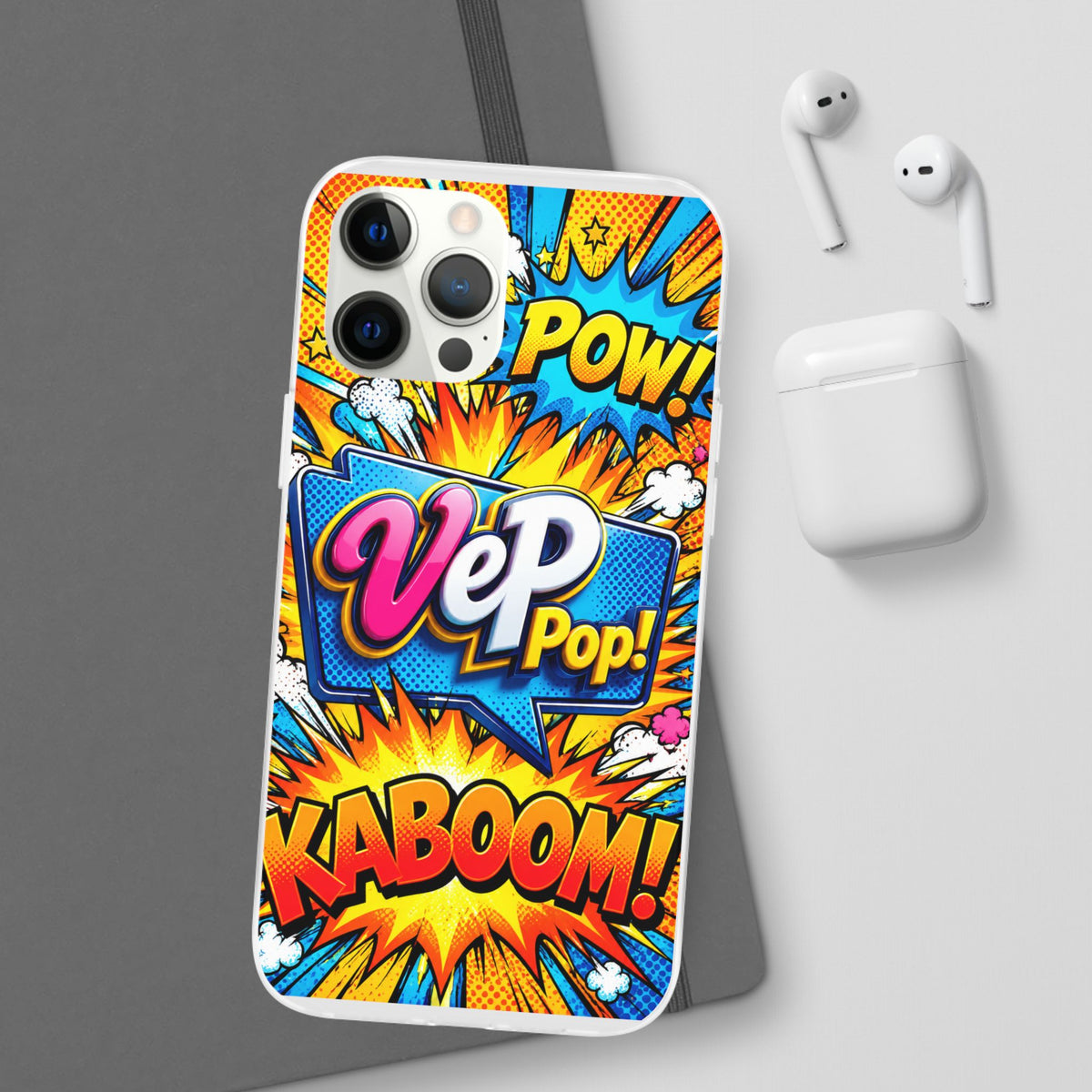 Comic Pop Phone Case — 'VeP Pop! Kaboom' Retro Superhero iPhone Cover