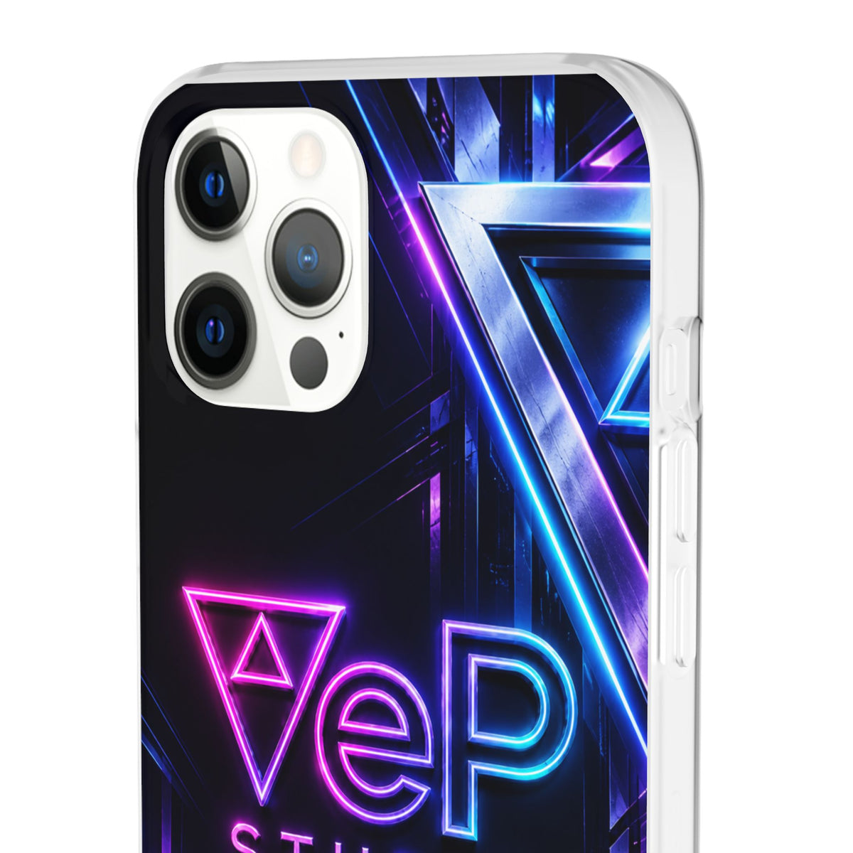 Neon Retro Studio Phone Case – 80s Vaporwave Flexi Case