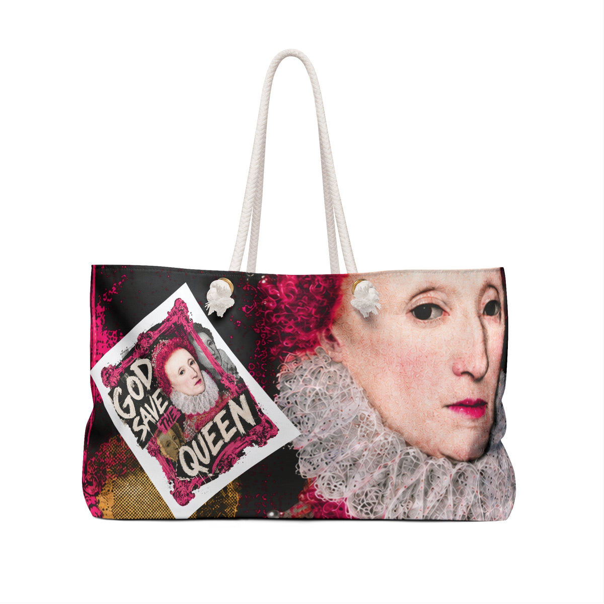 Punk Queen Weekender Bag — ‘God Save the Queen’ Collage Travel Tote
