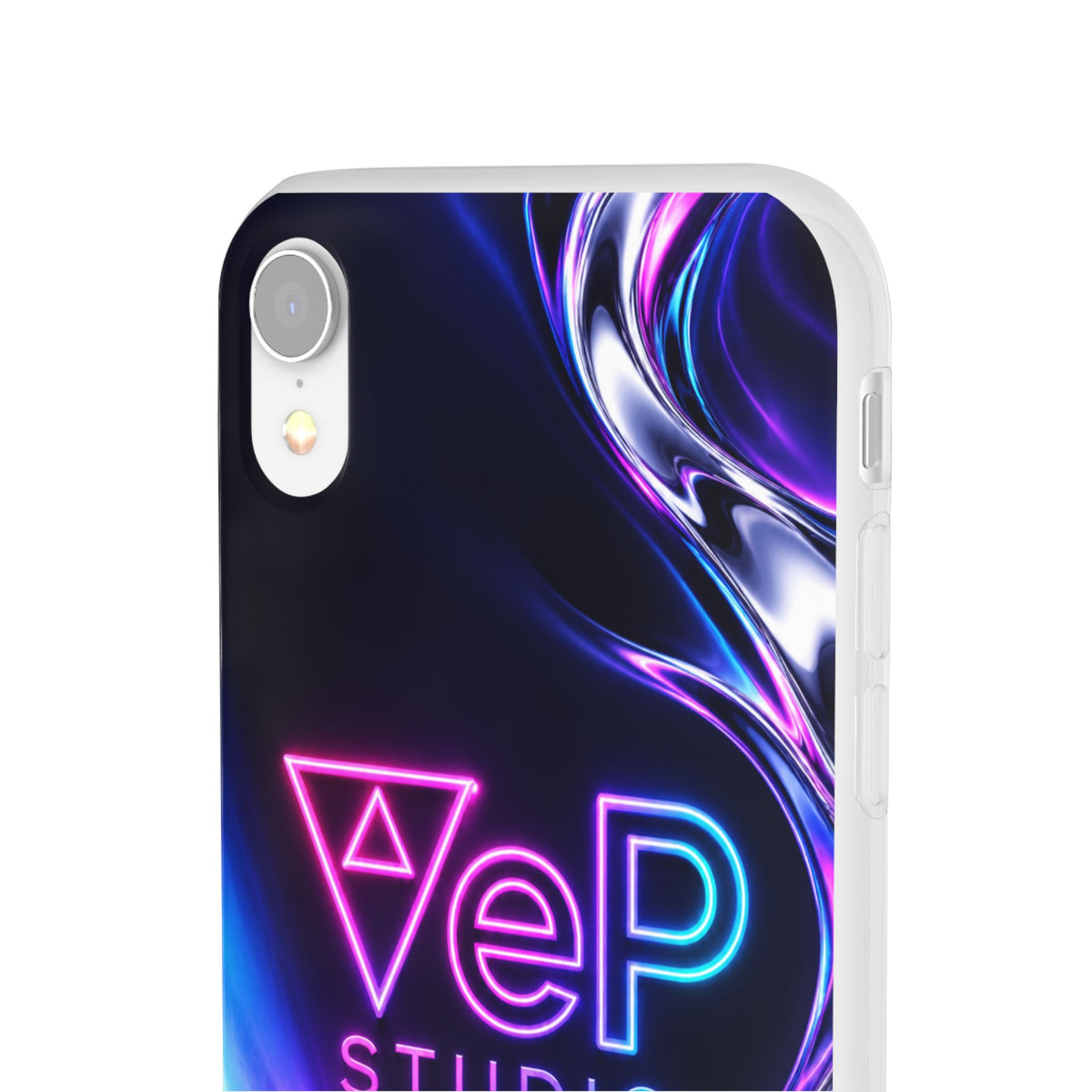 Phone Case — Neon Vaporwave "VeP Studio" Soft Flexi Cover
