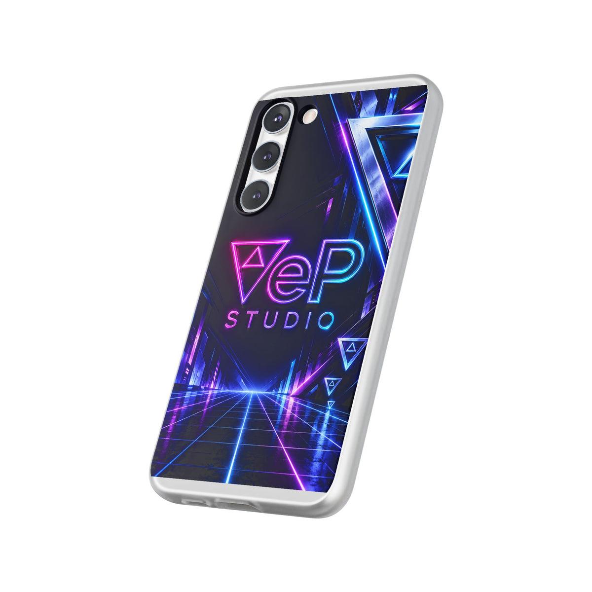 Neon Retro Studio Phone Case – 80s Vaporwave Flexi Case