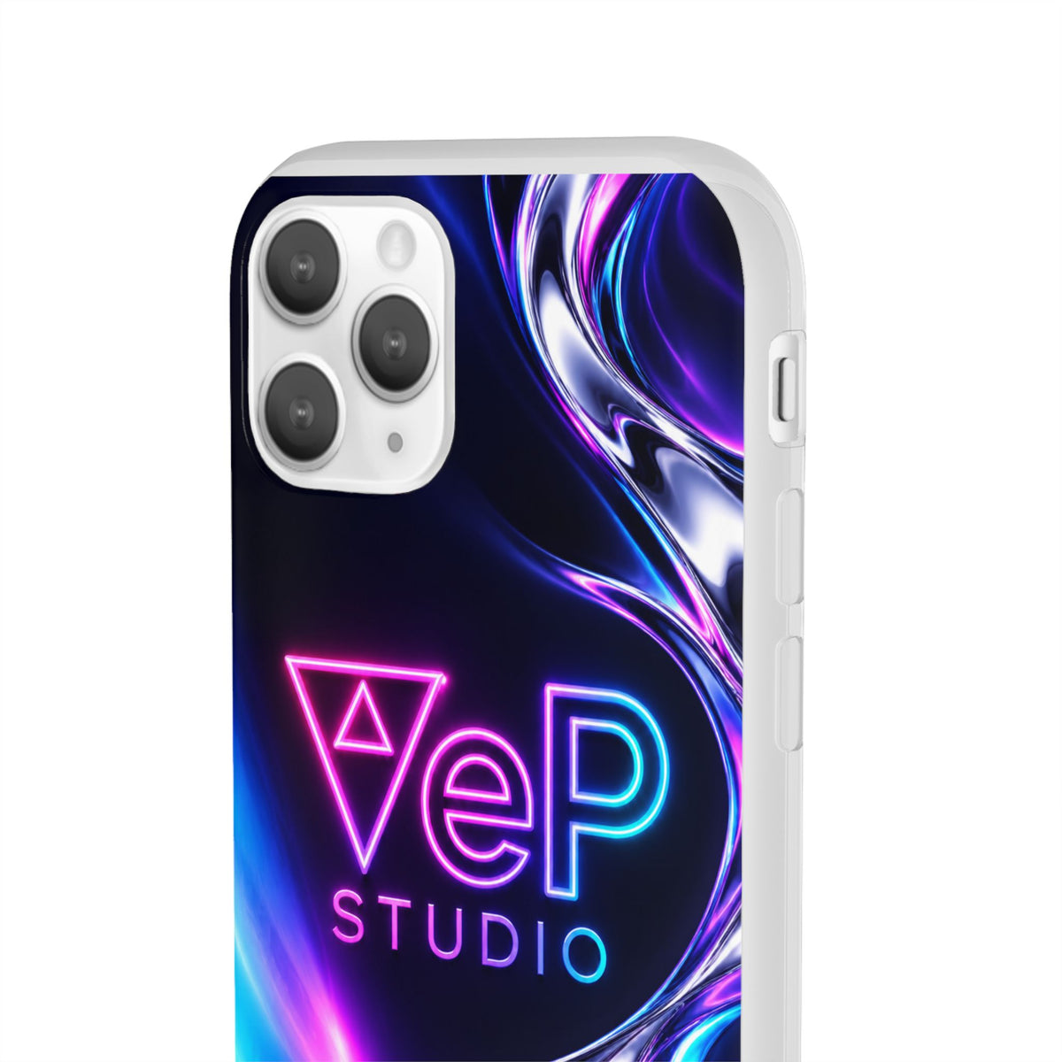 Phone Case — Neon Vaporwave "VeP Studio" Soft Flexi Cover