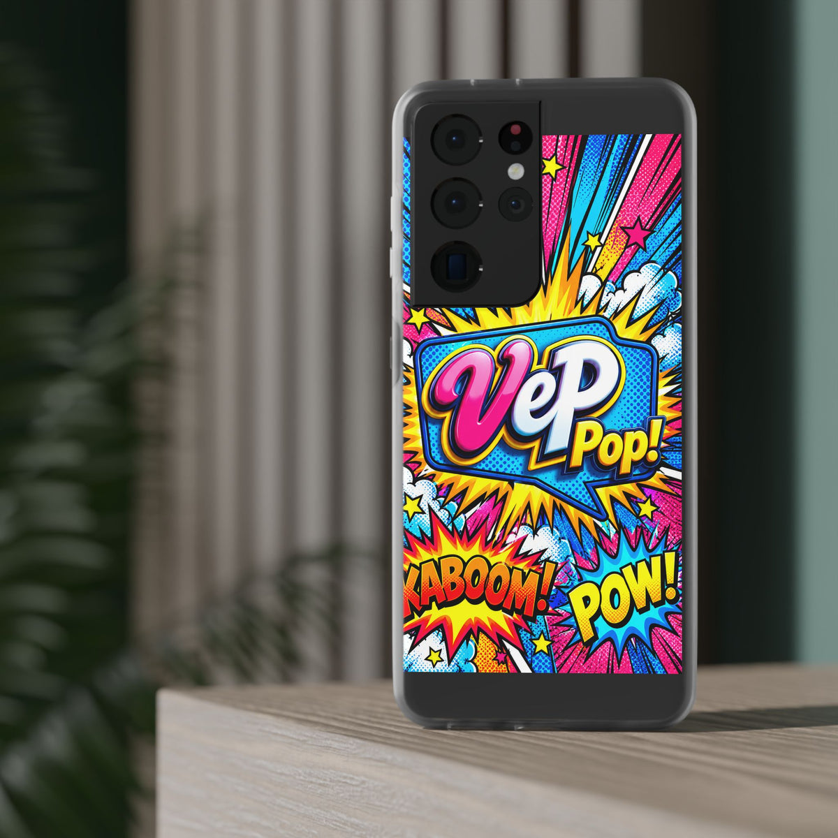 Pop Art Comic Phone Case — "VeP Pop!" Graphic Shockwave Design
