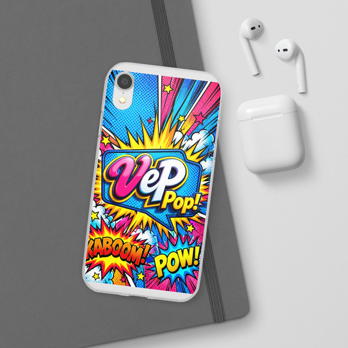Pop Art Comic Phone Case — "VeP Pop!" Graphic Shockwave Design