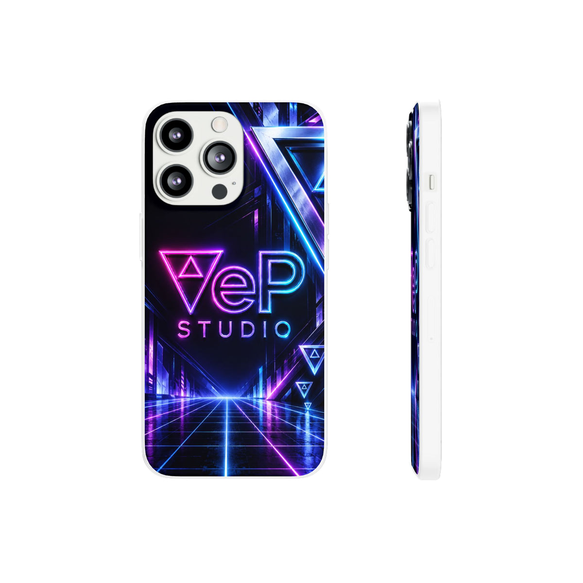 Neon Retro Studio Phone Case – 80s Vaporwave Flexi Case