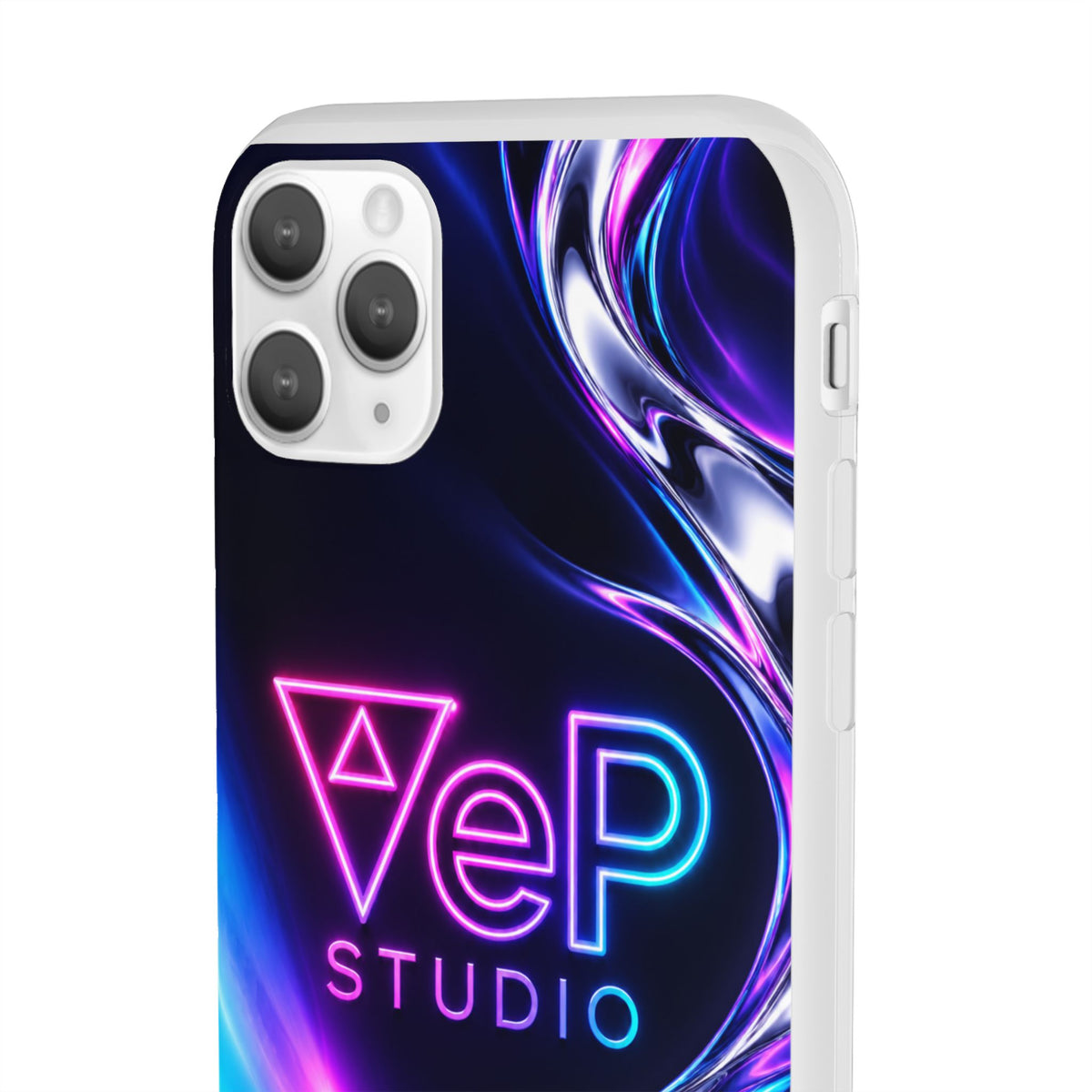 Phone Case — Neon Vaporwave "VeP Studio" Soft Flexi Cover
