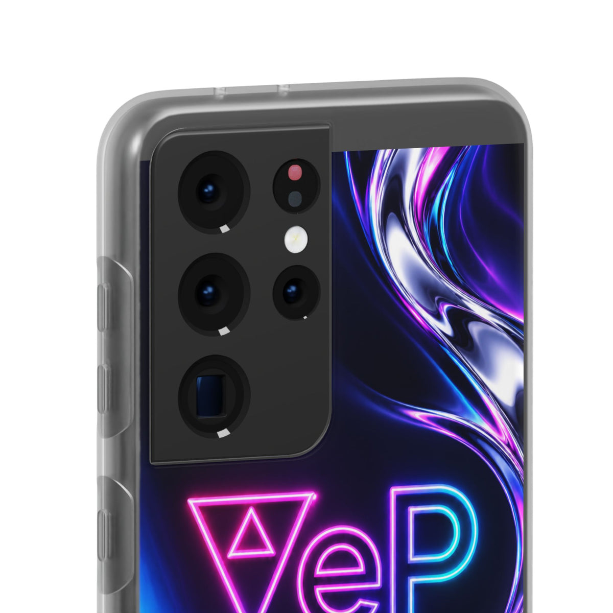 Phone Case — Neon Vaporwave "VeP Studio" Soft Flexi Cover