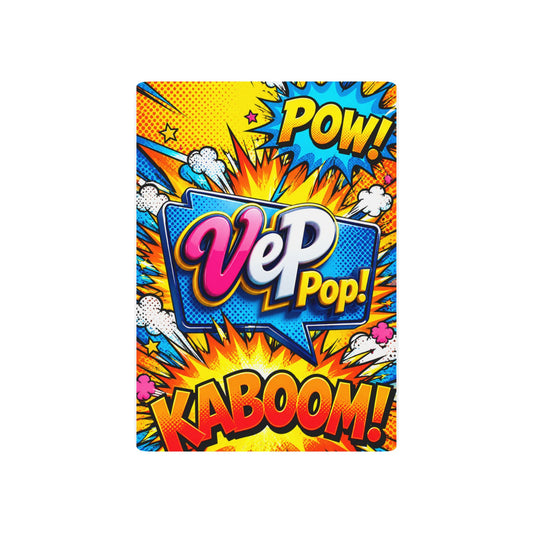 Comic Pop Art Poker Playing Cards — Vibrant Kaboom Design