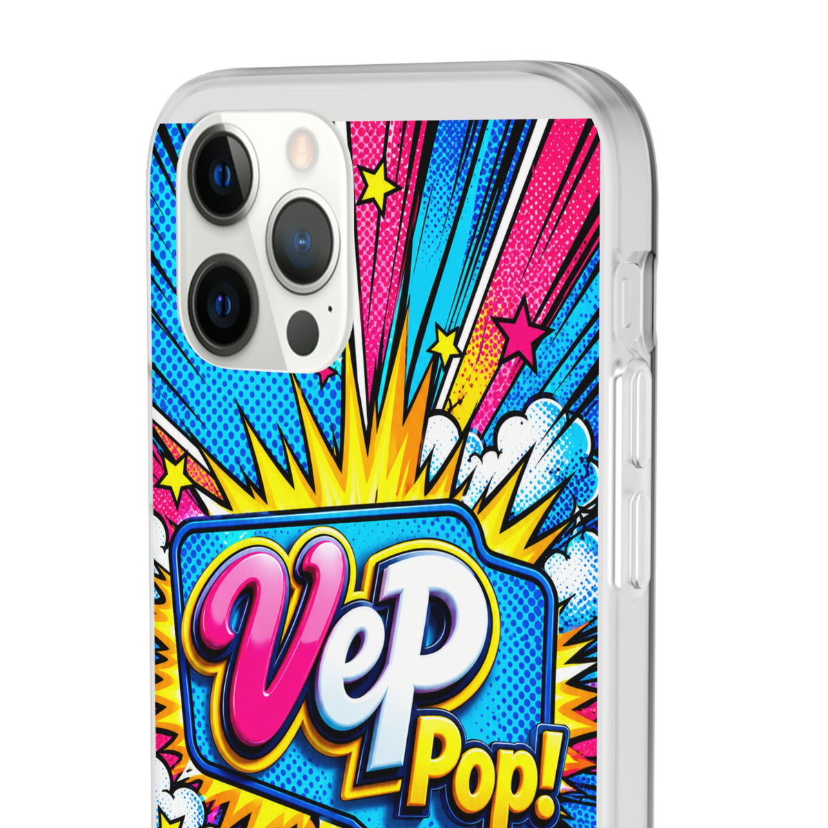 Pop Art Comic Phone Case — "VeP Pop!" Graphic Shockwave Design